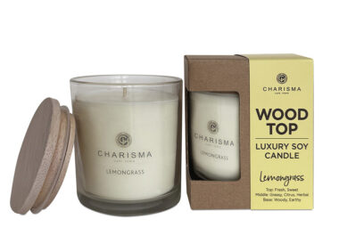 Charisma - Wooden Top Soy Candle - Lemongrass (250g)