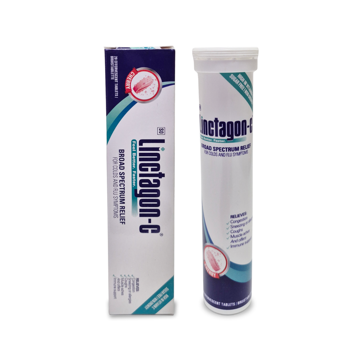 Linctagon Effervescent Cherry 20 Effervescent Tablets