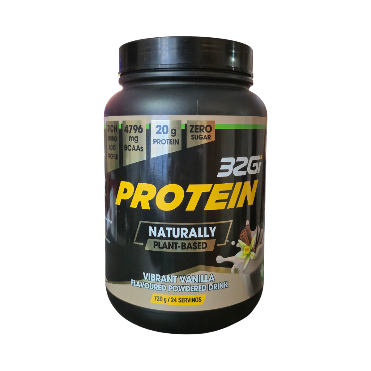 32Gi Protein | Vegan | Vanilla| Naturally Plant-Based |720g (24 Servings)