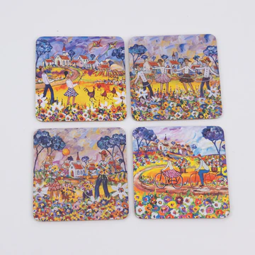 Portchie - Coaster Set - Cyclists