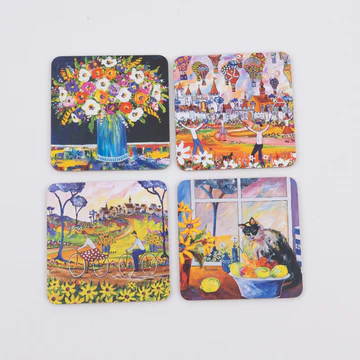 Portchie - Coaster Set - Hot Air Balloons